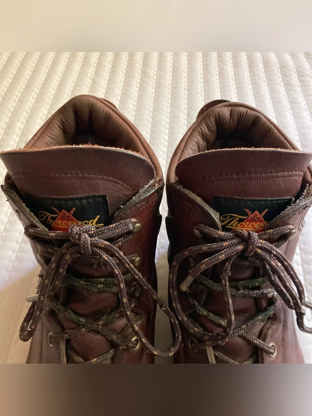 Thorogood Steel Toe Lace Up Work Boots Men’s 10.5 B Brown Leather USA Made